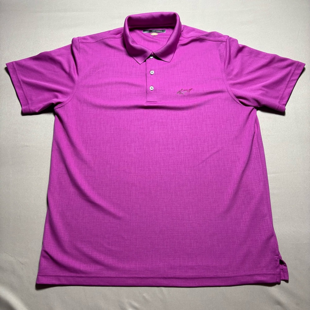 Greg Norman PlayDry Golf Polo Shirt Men’s Large Bright Magenta